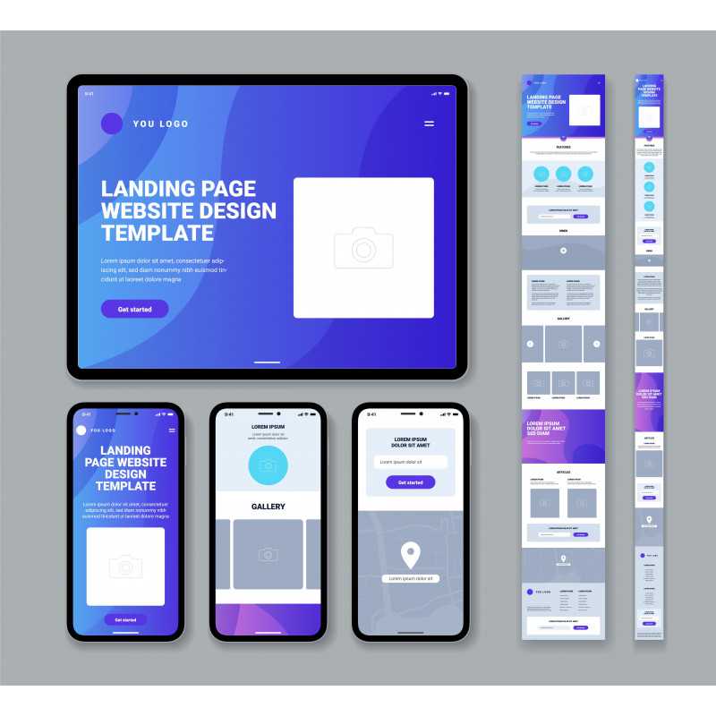 Complete Modern Website Landing Page - Responsive Design