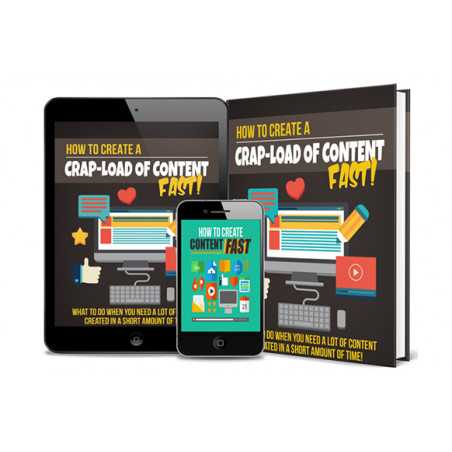How To Create a Crap-Load Of Content Fast AudioBook and Ebook – Free PLR eBook