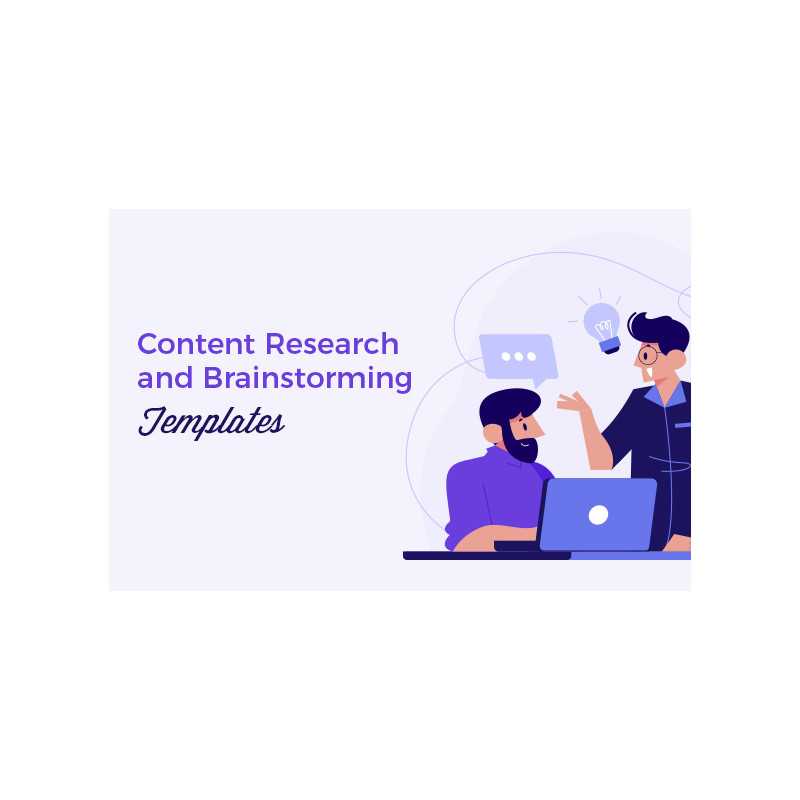 Content Research and Brainstorming Templates – Free eBook