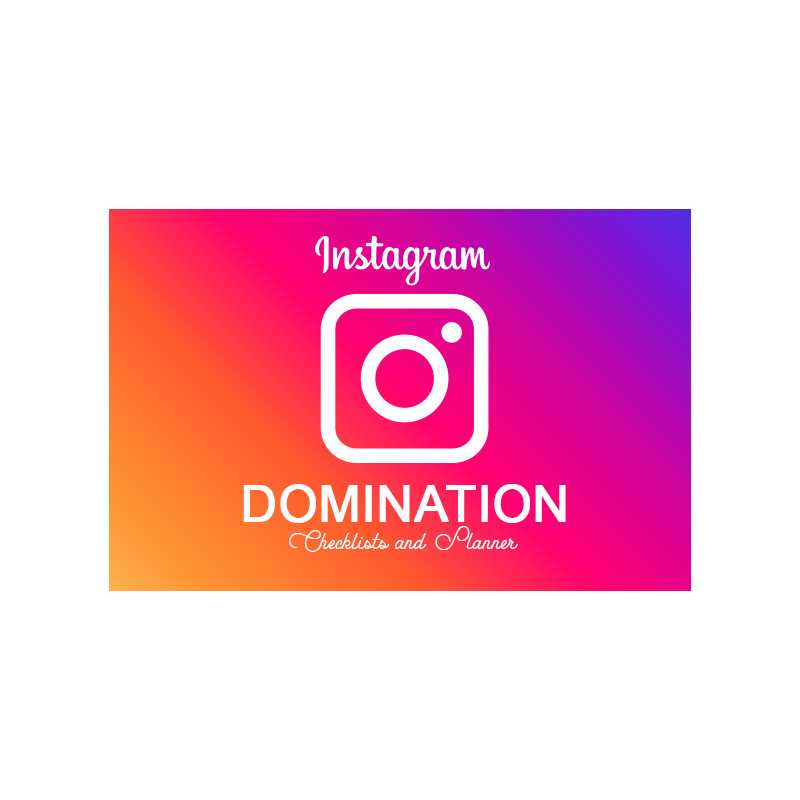 Instagram Domination Checklists and Planner – Free eBook