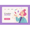 Organic Flat Creative Solution Landing Page