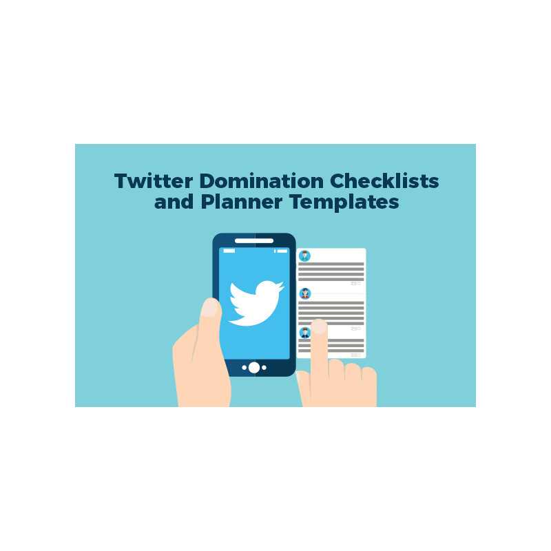 Twitter Domination Checklists and Planner Templates – Free eBook
