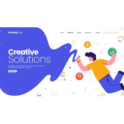 Flat creative solutions landing page