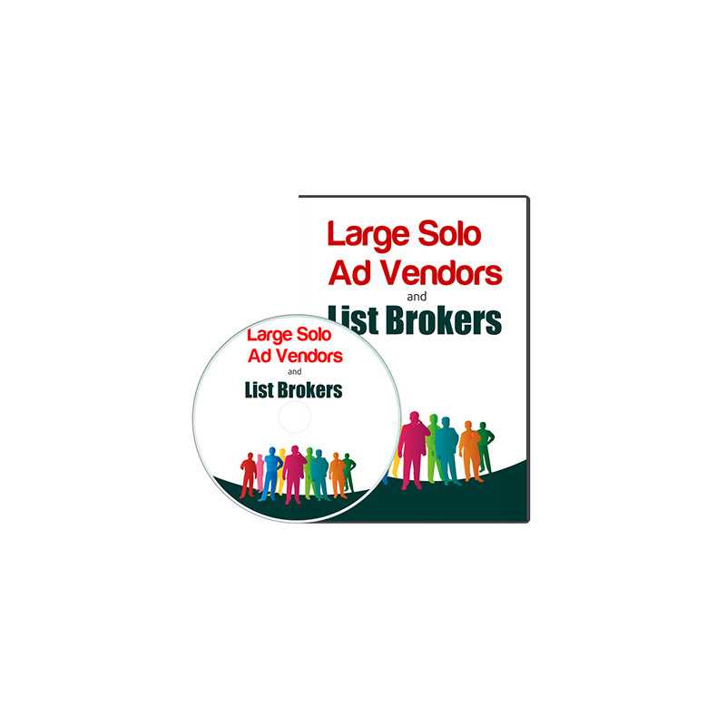 Large Solo Ad Vendors And List Brokers – Free PLR Video