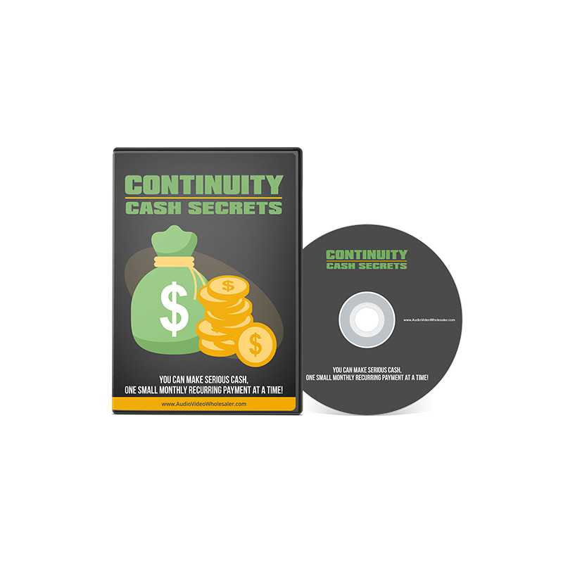 Continuity Cash Secrets – Free PLR Video