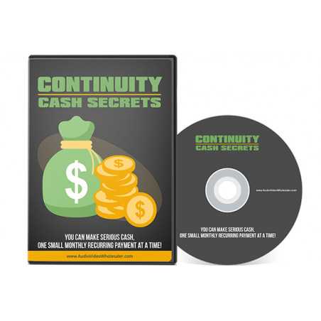 Continuity Cash Secrets – Free PLR Video