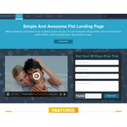 Simple and Awesome Flat Landing Page WordPress Theme – Free Website
