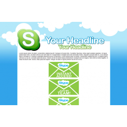 Skype Style HTML PSD Squeeze Page – Free PLR Website