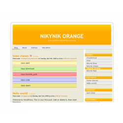 Nikynik Orange WP Theme – Free PLR Website