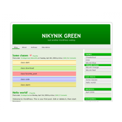 Nikynik Green WP Theme – Free PLR Website