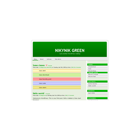 Nikynik Green WP Theme – Free PLR Website