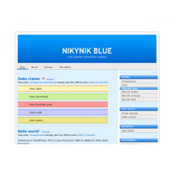 Nikynik Blue WP Theme – Free PLR Website