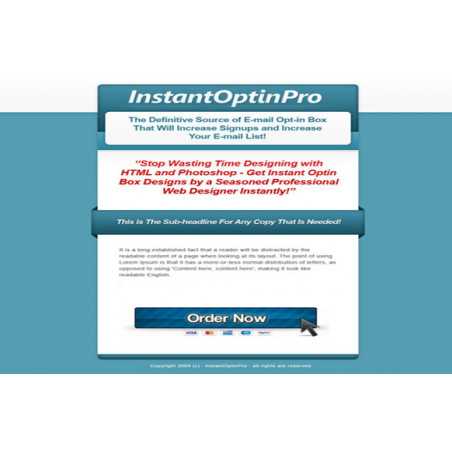 Instant Opt-in Pro HTML PSD Template – Free PLR Website