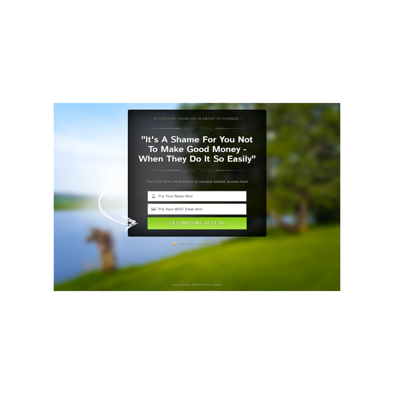 Green Style Responsive HTML Mobile Squeeze Page Edition 7 – Free Website