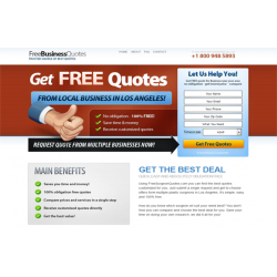 Free Business Quotes Landing Pages HTML PSD Template – Free PLR Website