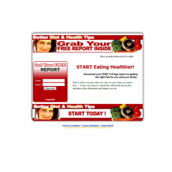 Better Diet and Health Tips HTML PSD Squeeze Page Template – Free MRR Website