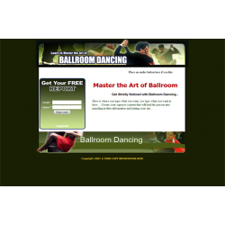 Ball Room Dancing HTML PSD Squeeze Page Template – Free PLR Website