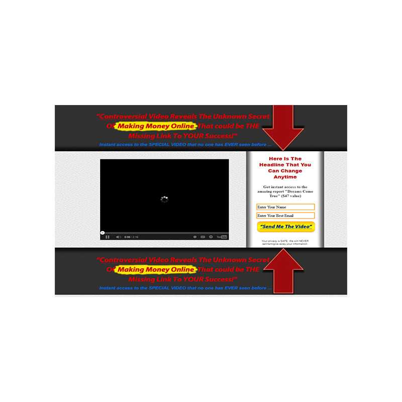Video Squeeze Pages Template Edition 11 – Free RR Website