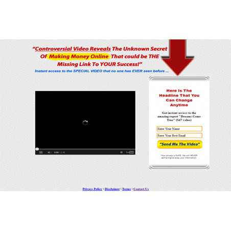Video Squeeze Pages Template Edition 5 – Free RR Website