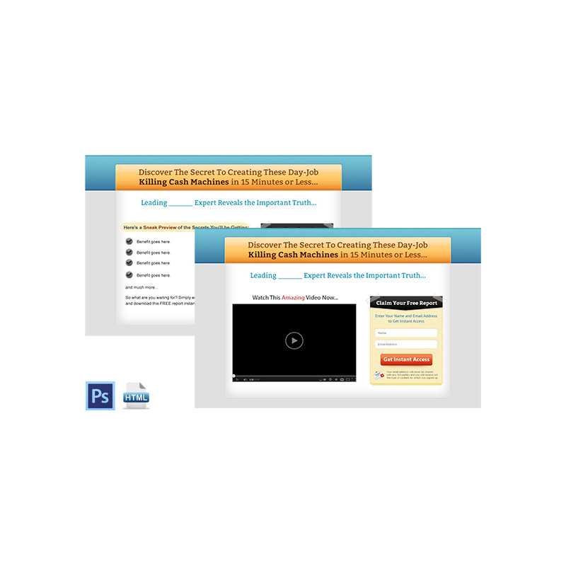 Squeeze Page and Video Squeeze Twin Set 8 – Free Website