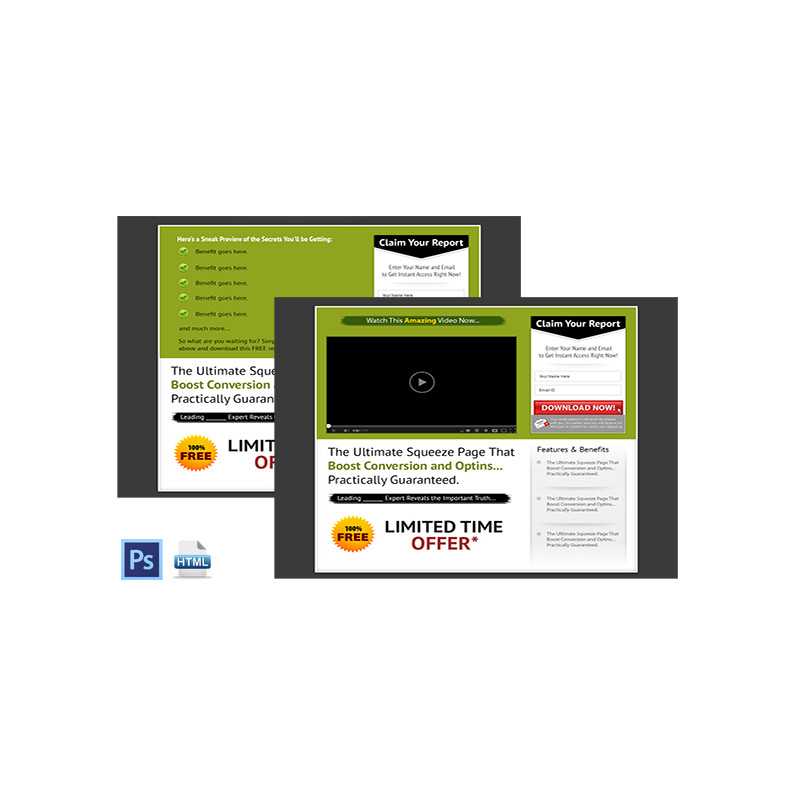 Squeeze Page and Video Squeeze Twin Set 5 – Free Website