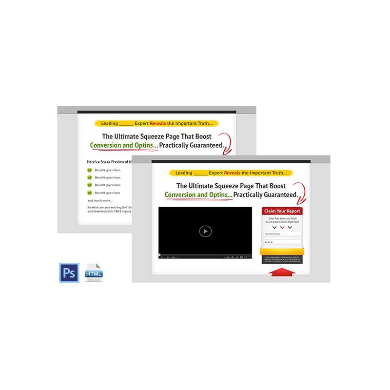 Squeeze Page and Video Squeeze Twin Set 1 – Free Website