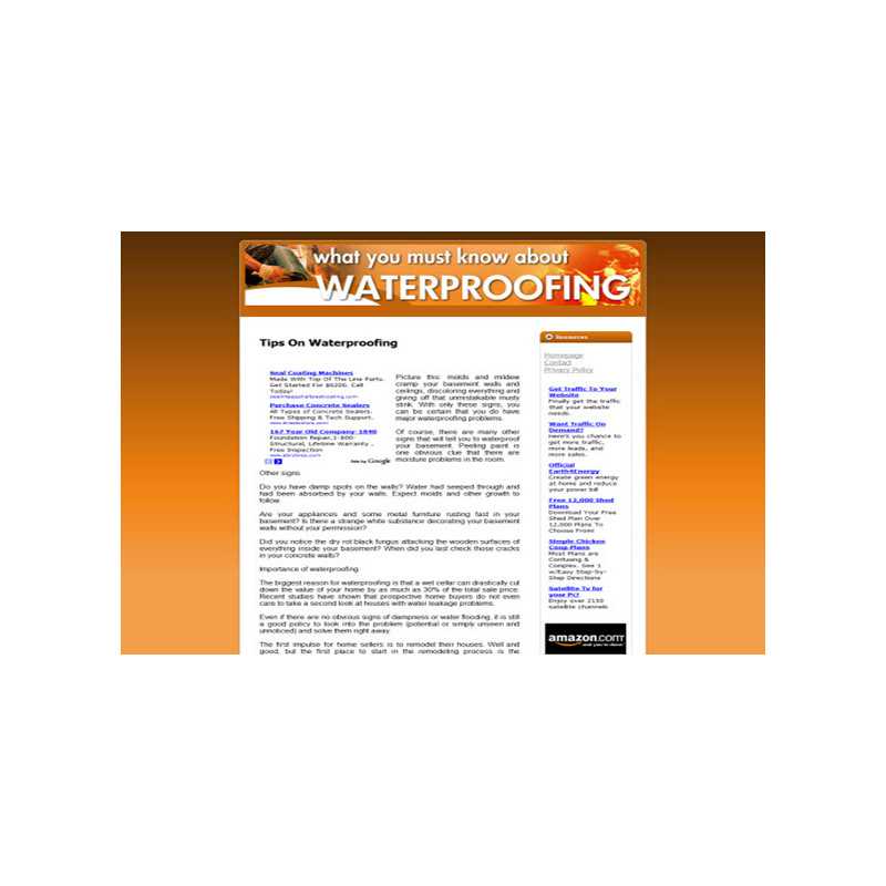Waterproofing Web Template and WP Theme – Free MRR Website