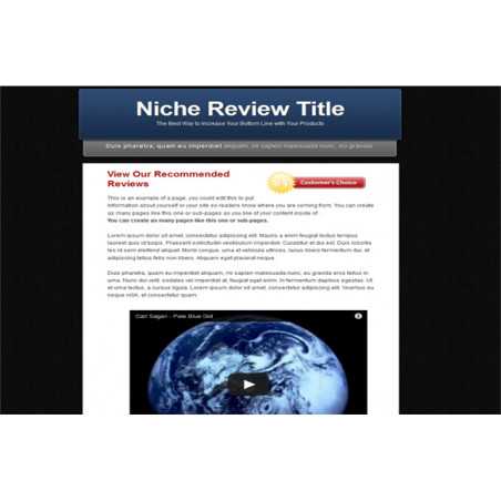 Video Review HTML Template Edition 3 – Free MRR Website