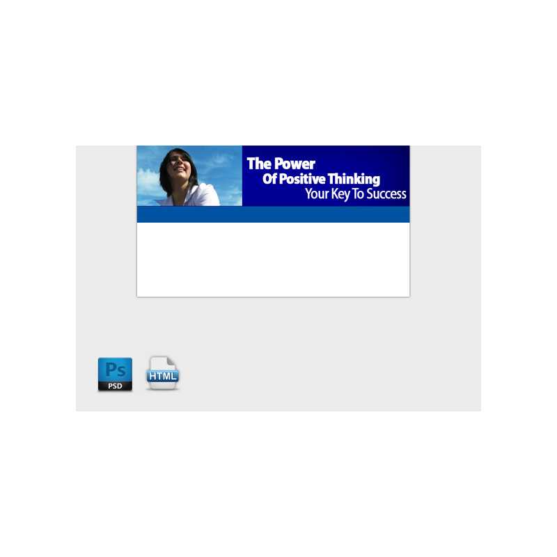 Positive Thinking HTML PSD Template – Free PLR Website