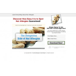 Nut Allergies HTML Video Squeeze Page – Free MRR Website