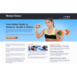 Women Fitness HTML and PSD Template – Free PLR Website