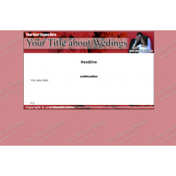 Weddings HTML Website Template Edition 3 – Free PLR Website