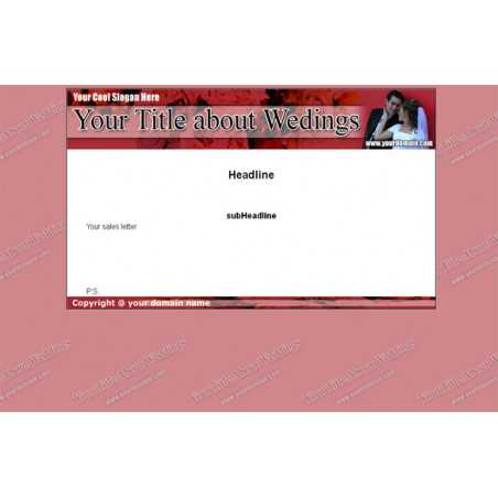 Weddings HTML Website Template Edition 3 – Free PLR Website