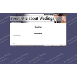 Weddings HTML Website Template Edition 2 – Free PLR Website