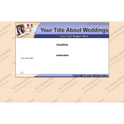 Weddings HTML Website Template Edition 1 – Free PLR Website