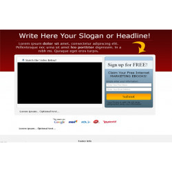 Video Squeeze Page HTML Template Red – Free PLR Website