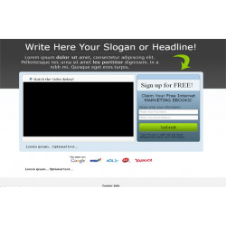 Video Squeeze Page HTML Template Grey – Free PLR Website