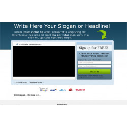 Video Squeeze Page HTML Template Blue – Free PLR Website