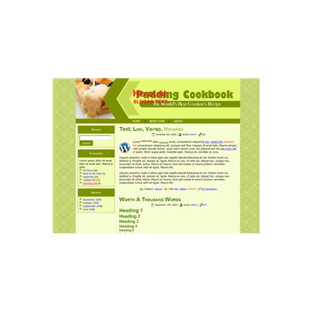 Pudding Cookbook WP Theme – Free PLR Website