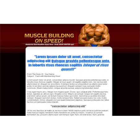 Muscle Building HTML and PSD Minisite Template – Free MRR Website