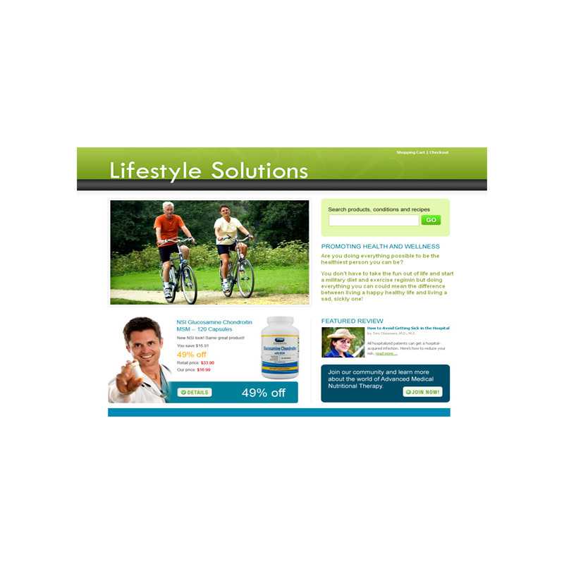 Lifestyle Solutions HTML and PSD Template – Free PLR Website