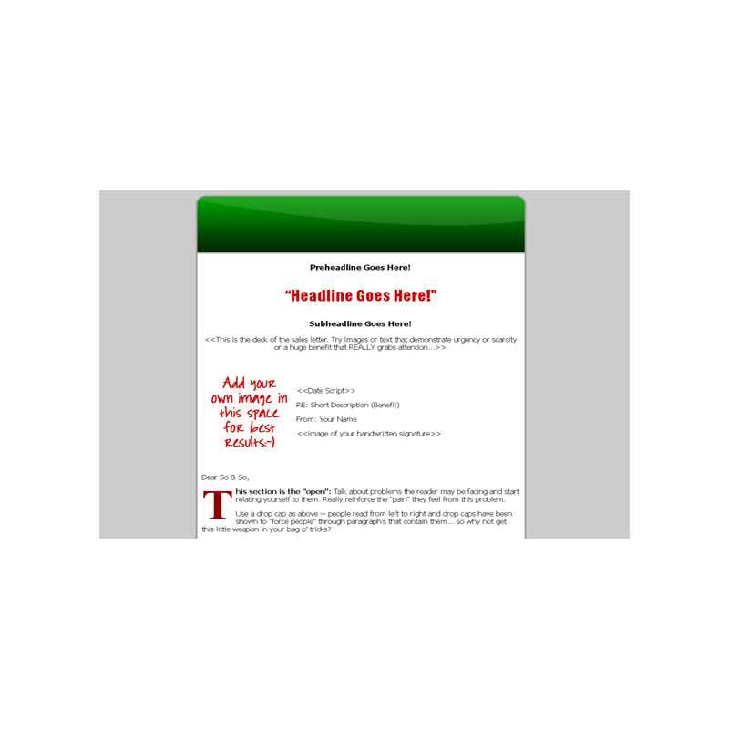 Green HTML Website Template – Free PLR Website