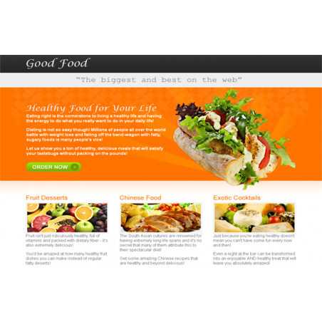 Good Food HTML and PSD Template – Free PLR Website
