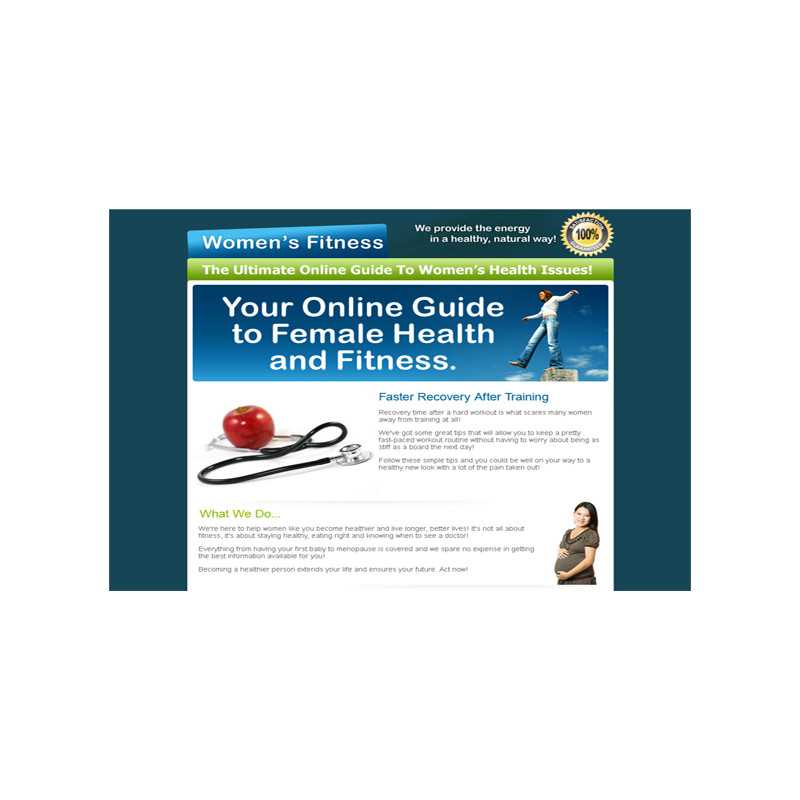 Female Health HTML and PSD Template – Free PLR Website