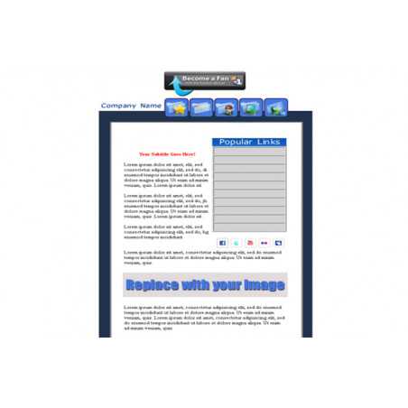 Facebook Page HTML Template Edition 7 – Free PLR Website