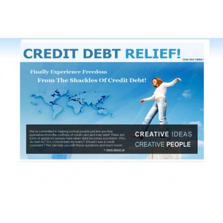 Credit Debt Relief HTML and PSD Template – Free PLR Website