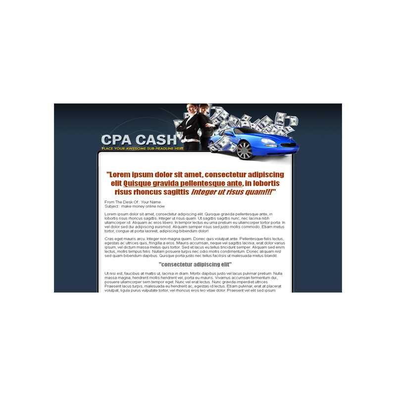 CPA Money WordPress and PSD Theme – Free MRR Website