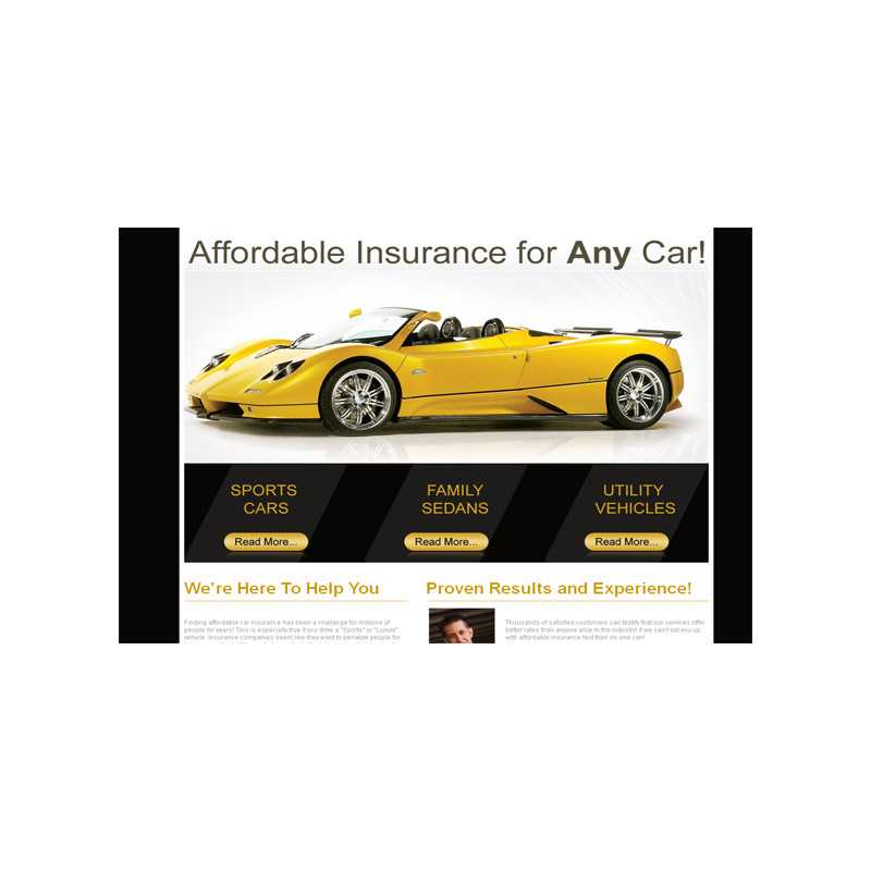 Car Insurance HTML and PSD Template – Free PLR Website