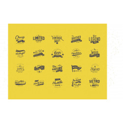 20 Grunge Logos Fully Customizable
