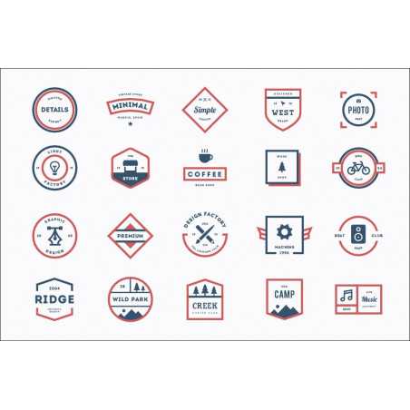 20 Simple Badges Fully Customizable